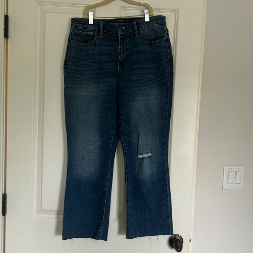 Jcrew women’s denim mid-rise flare Crop style